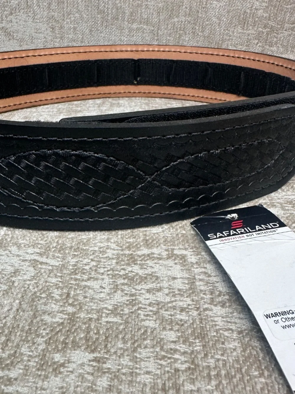 Safariland Buckleless Black lined duty Utility Work Belt 94-30-4 NWT